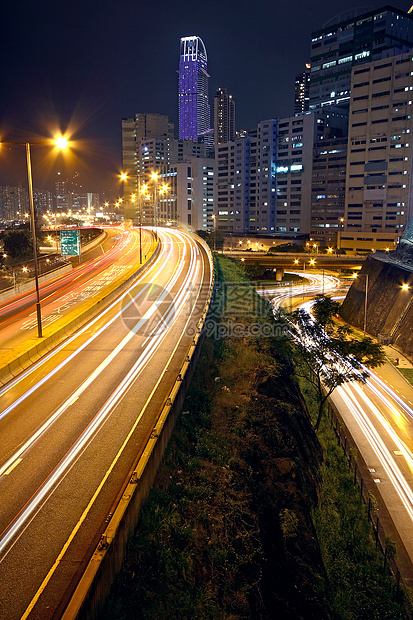 市区市中心夜 香港住宅城市街道建筑学天线天际立交桥运动日落运输图片