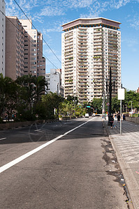 市中心Sao Paulo街沥青街道公寓酒店场景景观交通住宅车道市中心图片