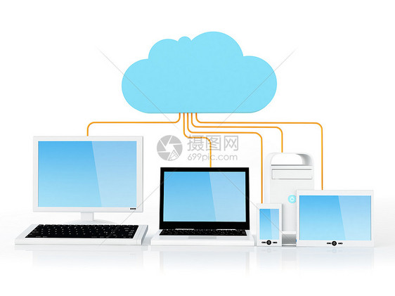 云云计算概念数据药片服务器互联网技术团队沟通笔记本桌面网络图片