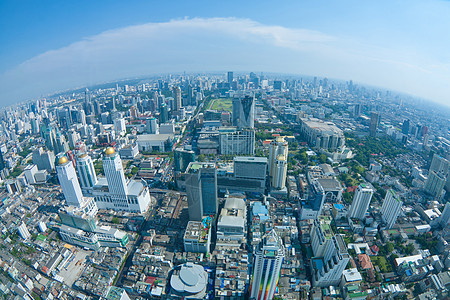 曼谷市风云之景街道建筑物商业公寓旅行摩天大楼建筑学场景城市鱼眼图片