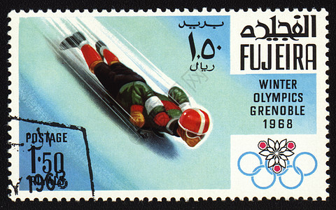 1968年格勒诺布尔冬季奥林匹克运动会邮票通讯邮资邮件下坡血统速度游戏邮政标签驾驶图片