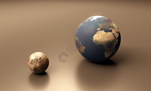 Ganymede 和地球空白图片