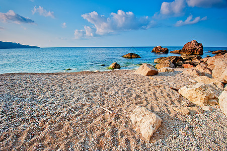 克里米亚半岛南海岸清空荒无人海滩摄影太阳爬坡天空岛屿海景蓝色地平线旅行风景图片