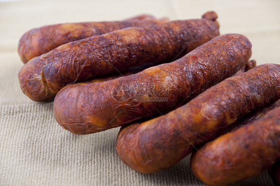 葡萄牙香肠食物小吃戒指熏制红色猪肉育肥文化工作室美食图片