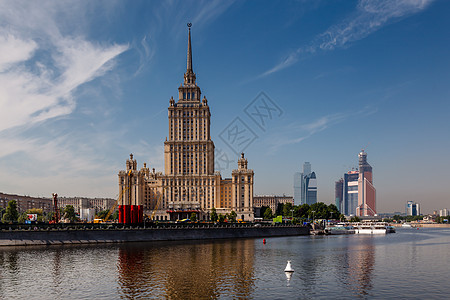 乌克兰旅馆和莫斯科市背景情况 俄罗斯莫斯科(莫斯科)图片