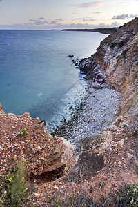 阿尔加尔夫自然海岸线卵石旅行支撑沿海海岸岩石天空蓝色海洋假期图片