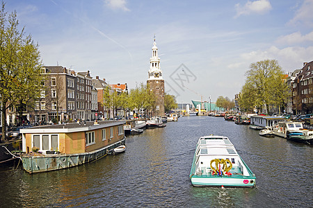 荷兰阿姆斯特丹市风景来自荷兰阿姆斯特丹建筑学运输特丹国家建筑景观风光首都城市运河图片