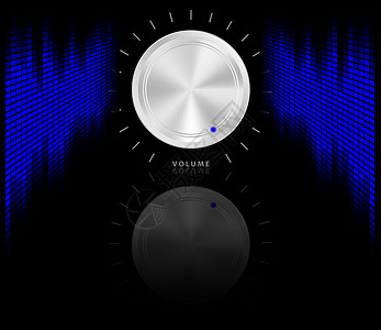 A 背景蓝色打碟机黑色频率技术派对响度均衡器夜店旋律图片