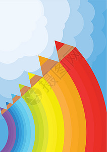 天空中彩虹概念的矢量背景叶彩虹概念插图学校课堂铅笔墙纸木头办公室作者光谱笔记图片