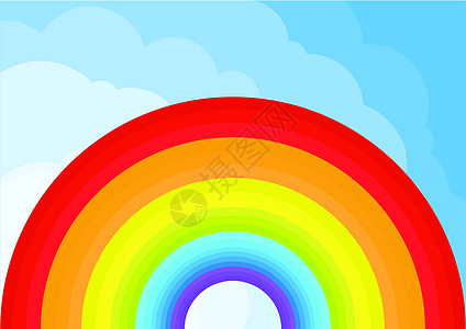 天空中彩虹概念的矢量背景叶彩虹概念中风办公室学校光谱铅笔课堂插图文档教育橡皮图片