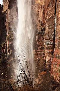 Zion Canyon国家公园 U美国 位于西锡安峡谷的国家公园石头旅游峡谷岩石环境旅行地质学远景假期悬崖图片