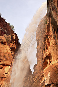 Zion Canyon国家公园 U美国 位于西锡安峡谷的国家公园公吨风景远足公园砂岩编队土地地质学沙漠假期图片