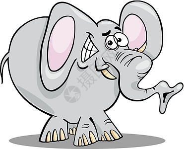 大象的漫画插图背景图片