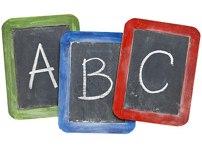 黑板上的字母(A B C)图片