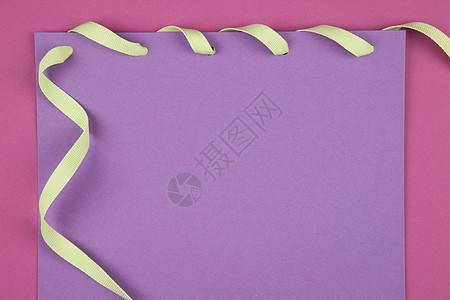 彩色纸纸笔笔记水平床单空白粉色文档丝带紫色图片