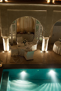 马拉喀什酒店蜡烛款待水池套房历史性房子游泳温泉入口建筑图片
