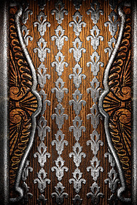 木本底金属金属反射风格抛光插图装饰品装饰艺术木头框架图片