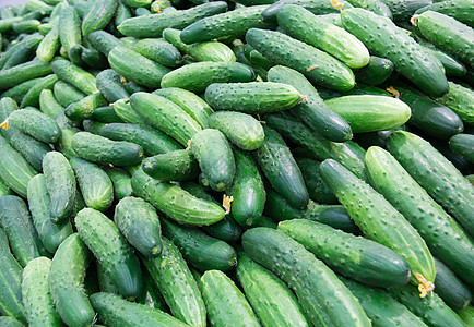 市场上新鲜的黄瓜商业蔬菜团体折叠杂货东西农民农场店铺绿色图片