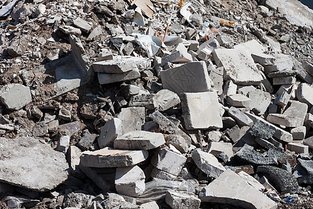 建筑工地的混凝土碎片石工材料拆除瓦砾工业工作残骸砂浆遗迹劳动图片
