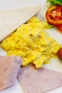 摇篮蛋油炸早餐白色食物午餐黄色食品美食胡椒营养图片