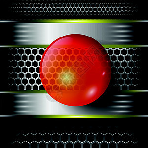 红色玻璃球球体作品反射阴影思考运动圆圈横幅插图金属图片