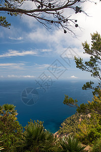 西班牙马洛卡岛 地中海观点旅行假期海滩海景天空海岸线风景图片