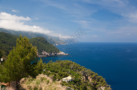 西班牙马洛卡岛 地中海观点风景海滩海岸线旅行天空假期海景图片