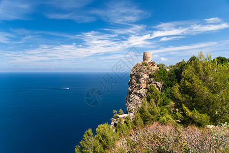 西班牙马洛卡岛 地中海观点海景海滩天空假期旅行海岸线风景图片