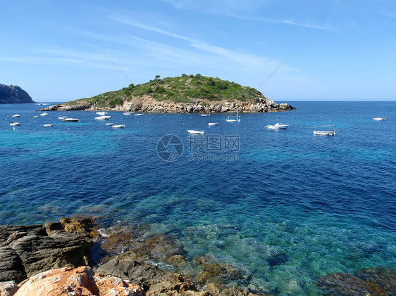 西班牙马洛卡岛 地中海观点风景海滩海岸线旅行假期天空海景图片