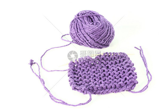 编织毛线爱好紫色针线活样品纤维纺织品棉布衣服就业图片