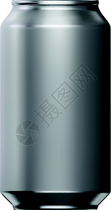 饮料罐字法饮料碳酸空白金属苏打插图灰色啤酒图片