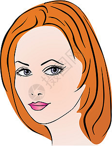 美丽的女人的脸脸温泉艺术草图化妆品女性女士绘画化身女孩魅力图片