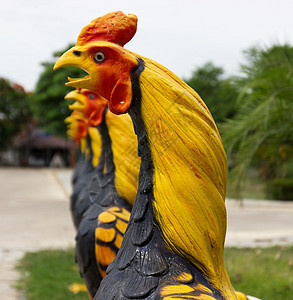 鸡模型 装饰在花园里小鸡玩具农场风格场地母鸡银行手工食物谷仓图片