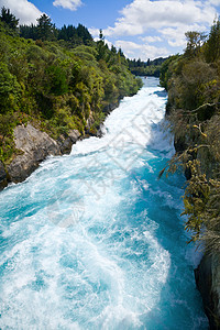 胡卡瀑布漂流旅游蓝色峡谷山沟白色风景力量运动激流图片