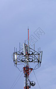 通讯塔发射机发射电话技术电视数据微波电讯车站天空图片