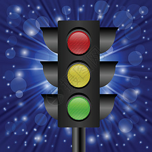 轻型交通灯信号路口控制器控制板插图街道警告运输黄色安全图片