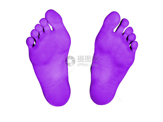 与脚隔离生活女士身体紫色部位蓝色皮肤脚趾白色图片