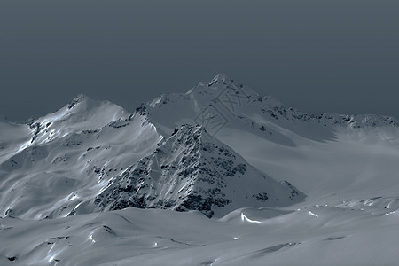 云中的山岳冻结旅行季节阴霾冰川暴风雪运动蓝色风景高山图片