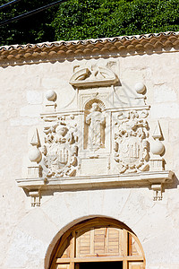 西班牙卡斯蒂利亚拉曼查Cuenca教堂的紧密教堂雕像旅行建筑学昆卡景点历史教会艺术世界历史性图片