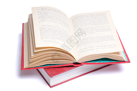 两本书小说精装图书红色卷曲水平知识照片曲线亮度图片