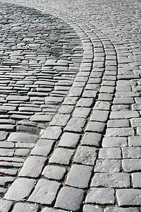 cobblestone路道地面路面街道铺砌人行道曲线石头面积石板背景图片