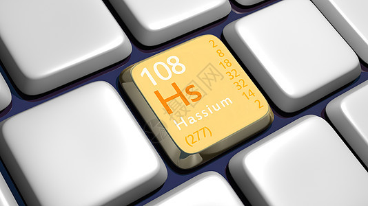 带 hassium 元素的键盘(详细)图片