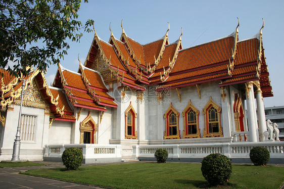 美丽的泰国寺庙本贾莫博菲特图片