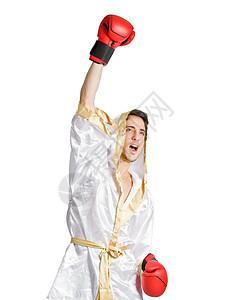 赢家拳击手斗争警卫男生运动砂砾拳击兜帽长袍体育图片