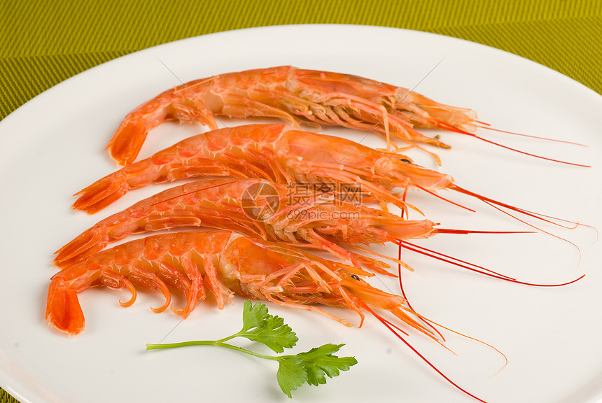 虾王烹饪海鲜盘子大虾水平图片