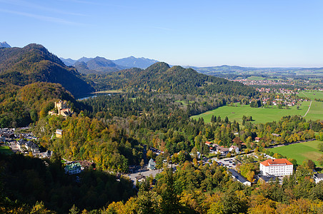 城堡和巴伐利亚阿尔卑斯山图片