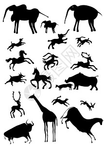 非洲动物 - 程式化图片