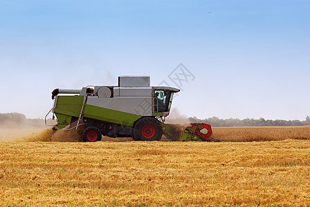 大组合农业农场活力商业阳光机械草原青贮灰尘收割机图片