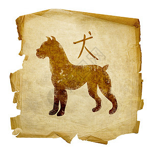 Dog Zodiac 图标 孤立在白色背景上字体艺术八字汉子文化按钮动物星座莎草生日图片