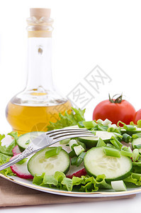 沙拉成份白色食物洋葱篮子蔬菜萝卜市场绿色叶子收成图片